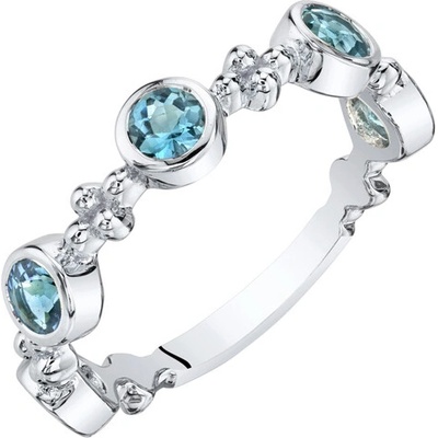 Eppi Stříbrný eternity prsten s londýnskými topazy Joslyn R37724