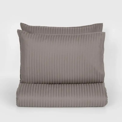 Dilios Спално бельо памучен сатен без долен чаршаф СЕВИЛЯ ЛУКС тъмно сиво 3 части