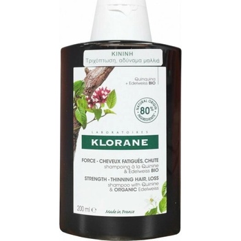 KLORANE Шампоан против косопад с еделвайс и хинин, Klorane Quinine Shampoo Hair Loss-Thinning Hair 200 ml