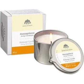 PINO Масажна свещ - портокал и лимонена трева, 60 г