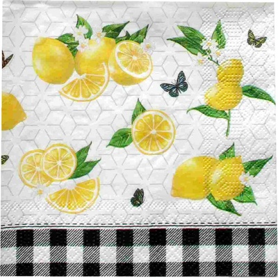 Kitchisimo ubrousky CITRÓNY 3V 33x33cm