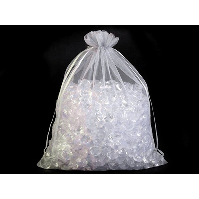 Dárkový pytlík 21x29 cm organza - stříbrná (10 ks)