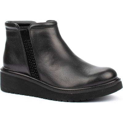 Дамски боти от естествена кожа на равно ходило