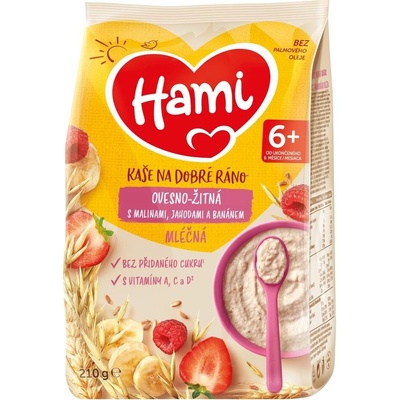 NUTRICIA Hami Ml.kaše na dob.ráno oves žito mal.jah.210 g