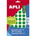 APLI Етикет, кръгъл, 16 мм, с ръкописен текст, цветен, apli, зелен, 432 етикета/пак 02741 (02741)