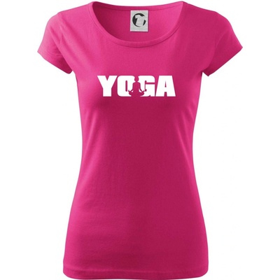 Yoga nápis Pure dámske tričko Purpurová