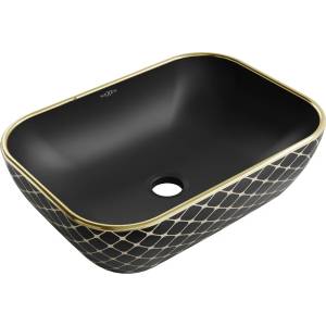 Mexen Rita 45x32 cm matt black/gold (21084579)