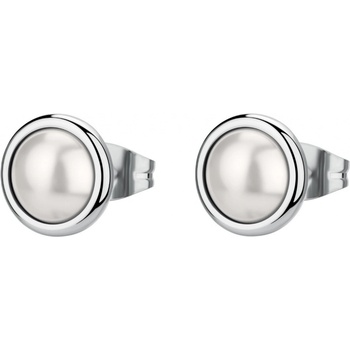 Brosway Ocelové peckové náušnice s perličkami Essential BNL148