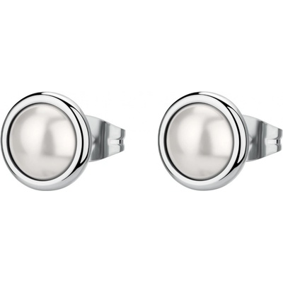 Brosway Ocelové peckové náušnice s perličkami Essential BNL148