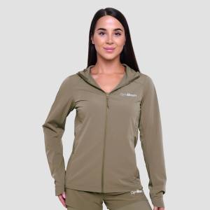 GymBeam Дамско яке за бягане Pulse Running Jacket Vetiver S