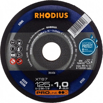 Rhodius ProLine Kotouč řezný 125 x 1,0 mm XT67 205426