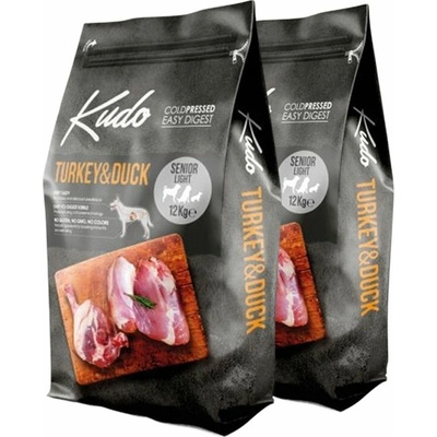 Kudo Dog LG Senior&Light All Size Turkey & Duck 2 x 12 kg