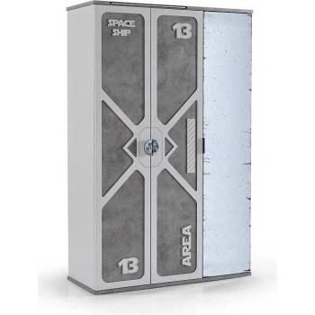 Трикрилен гардероб Space retro