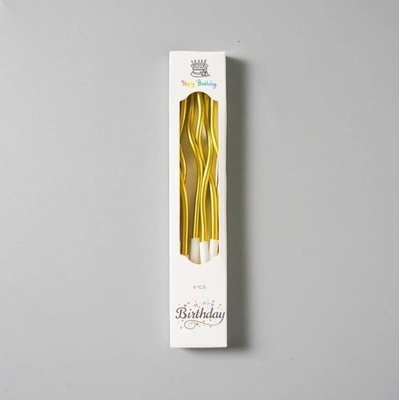 Dortisimo Svíčky spirálové metalické zlaté – Sleviste.cz