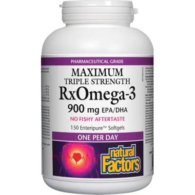 Natural Factors RX Omega-3 Maximum, 1425 mg, 150 софтгел капсули, Natural Factors (35493 NF)