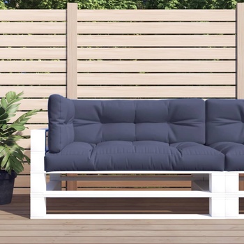 vidaXL Палетни възглавници, 3 бр, нейви сини, текстил (3217133)