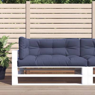 vidaXL Палетни възглавници, 3 бр, нейви сини, текстил (3217133)