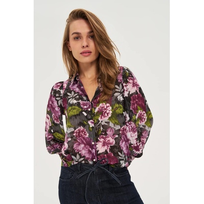 Moodo Цветна риза Moodo Moodo | Cheren | ЖЕНИ | XS