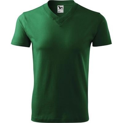 MALFINI Malfini v-neck 102 / Унисекс тениска с v-образно деколте - бутилково зелено xxxl (1020618)