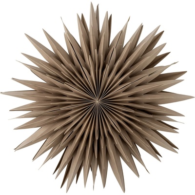 Bloomingville Závěsná svíticí hvězda Elijas Brown 50 cm, hnědá barva, papír
