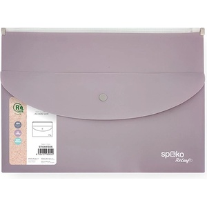 SPOKO Джоб за документи SPOKO ReLeaf PP A/4 с цип и A/5 патент SoftTouch лилав S110441306 (S110441306)