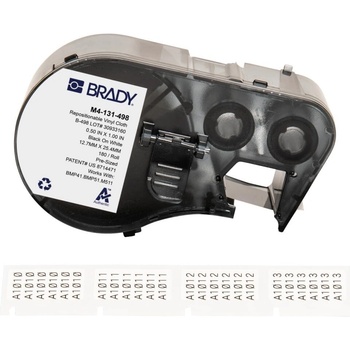Brady M4-131-498 / 170788, 25.40 mm, Vinyl, черно копиране / бял фон (170788)