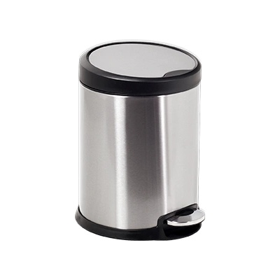 HORECANO G-Кош с педал 12L инокс с черен кант Ø29xh39.5cm (11606-003) (018568)