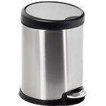 HORECANO G-Кош с педал 12L инокс с черен кант Ø29xh39.5cm (11606-003) (018568)