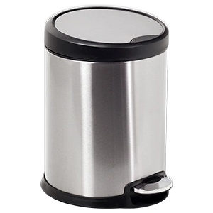 HORECANO G-Кош с педал 12L инокс с черен кант Ø29xh39.5cm (11606-003) (018568)