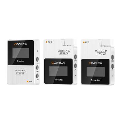 COMICA AUDIO Comica BoomX-D PRO D2 (nová verze) - bezdrátový video mikrofon (bílá) BoomX-DD2 Nová verze s duplicitním záznamem zvuku