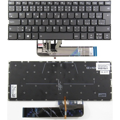 česká klávesnice Lenovo IdeaPad C340-14 C340-14API C340-14IML C340-14IWL šedá CZ/SK podsvit – Zboží Živě