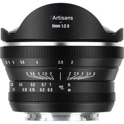 7ARTISANS 6 mm f/2 Fisheye ED pre Canon RF (APS-C)