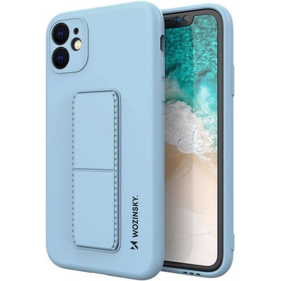 Wozinsky Калъф за телефон Wozinsky Kickstand Flexible Silicone със стойка за iPhone 12 mini, светлосин (9111201940239)