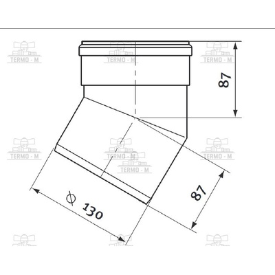 PROTHERM Koleno Ø 130 mm – 30° (2ks) K32K 0020079308