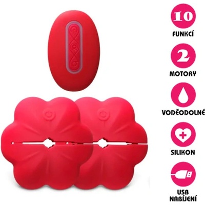 VšeNaSex.cz Bezdrátové vibrační klipsy na bradavky USB Nipple Clamps