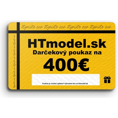HT model Elektronicka darčeková poukážka - 400 €