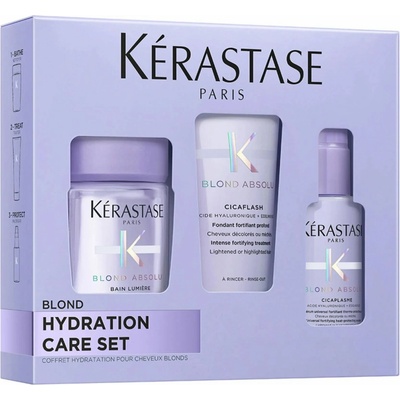 Kérastase Blond Absolu Discovery šampon Bain Lumière 80 ml + péče Cicaflash 75 ml + sérum Cicaplasme 45 ml