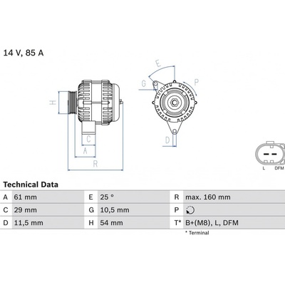 Alternátor BOSCH 0 986 044 490