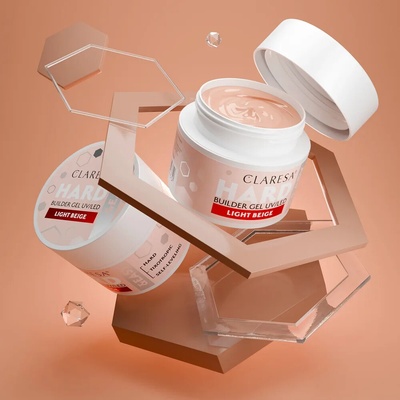 Claresa stavebný gél na nechty Hard Easy light beige 12g