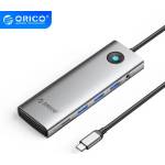 ORICO Докинг станция Orico PW11-10P-GY-EP, USB-C, HDMI, VGA, LAN, PD 100 W (PW11-10P-GY-EP)