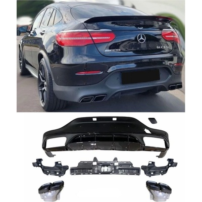 PROTEC Difuzor zadního nárazníku MERCEDES C253 GLC COUPE KONCOVKY ČERNÉ