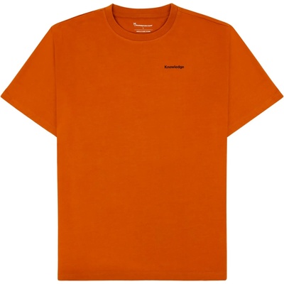 KnowledgeCotton Apparel Мъжка тениска Knowledgecotton apparel S/S Heavy Single MTN Back Print T-shirt - Pumpkin Spice (216-7002-0411)
