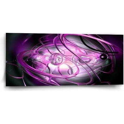 Sablio Obraz Fialová abstrakce - 110x50 cm