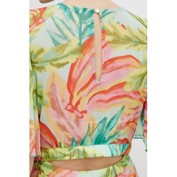 Morgan Рокля Morgan RCARI. F в зелено дълга разкроена RCARI. F (RCARI.F)