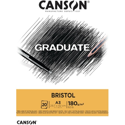 Canson Graduate Bristol blok A3 180 g/m², 20 listů