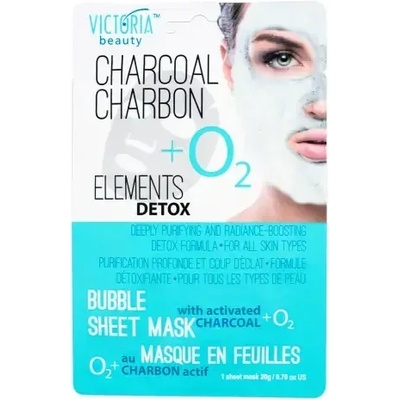 Victoria Beauty Дълбоко почистваща кислородна маска за лице с активен въглен - корейска козметика с пилинг ефект (0770443)