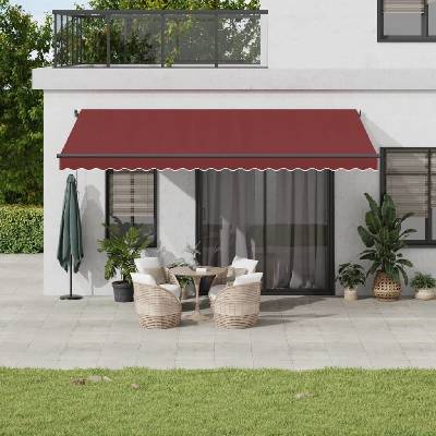 Haba Automatická zatahovací markýza s LED burgundská 500 x 300 cm