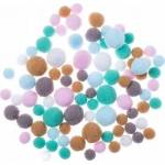 Dalprint Plush pompons frosty pastels 90pcs mix