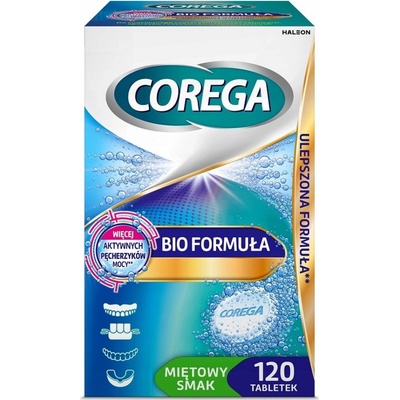 Corega Tabs Bio Receptura tablety na čištění zubních protéz 120 ks – Hledejceny.cz