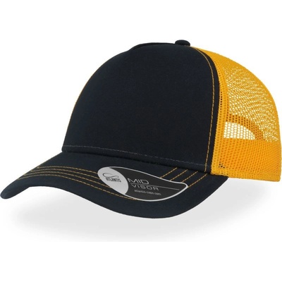 Atlantis Headwear Rapper Canvas 5 panelová síťovaná COT-33606067899 Navy/žlutá